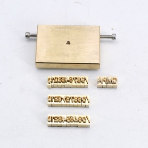 Brass <b>Letter</b> Stamp Die Custom Logo Gift Stamping 26 Characters with T-Slot Holder Vellum - Product Image 3