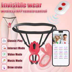 Vibratore Indossabile per Adulti con 9 Modalità di Vibrazione, Dildo Femminile, Giocattolo Sessuale con Anello Penieno e <span class=keywords><strong>Stimolatore</strong></span> Clitorideo per Coppie - Product Image 5