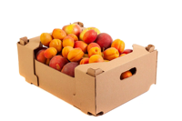 Boîte-cadeau de luxe personnalisée, emballage haut de gamme, design rouge et or, boîte en papier rigide pour les cadeaux de fruits de Noël et du Nouvel An