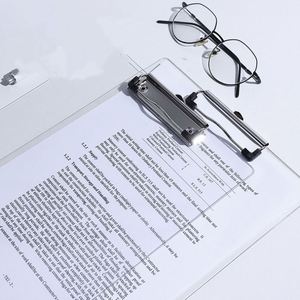 Wholesale Custom Logo Portable Acrylic Clipboard Print Pattern Acrylic Clipboard With Metal Clip <b>A4</b> - Product Image 4