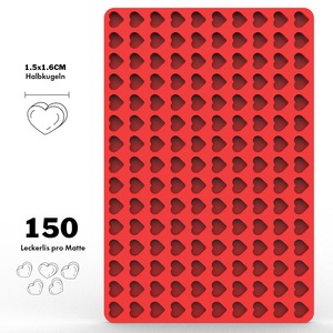 150 cavités en forme de coeur moules à chocolat pour bonbons maison Fondant gelée gommeuse de qualité alimentaire Mini coeur moule en Silicone - Product Image 4