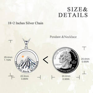 Collier minimaliste en acier inoxydable avec pendentif grain de moutarde rond, bijou d'encouragement, de vœu et de foi, résistant au ternissement - Product Image 4