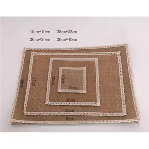 Jute Untersetzer Stoff Kreative Schüssel Matte Tischset, Stoff Foto Requisiten Küchen dekoration Home Cup Untersetzer Tisch matte