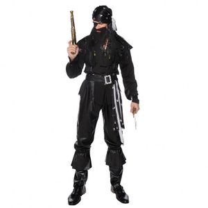 ชุดคอสเพลย์โจรสลัดฮาโลวีนดีไซน์ใหม่สำหรับผู้ชาย สีดำ สไตล์ยุคกลาง สำหรับงานแฟนซี/งานเลี้ยงสวมหน้ากาก ฟรีไซส์/สั่งตัดได้ สไตล์การ์ตูน - Product Image 4