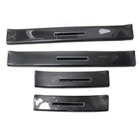 Protection de seuil de porte intérieur en fibre de carbone ABS pour BYD ATTO 3, accessoires de protection intérieure de voiture