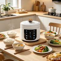 Cuisinière à pression électrique intelligente 5.1-6.0L, 13-en-1 multifonctionnelle, cuve intérieure en aluminium, contrôle numérique, arrêt automatique, économie d'énergie