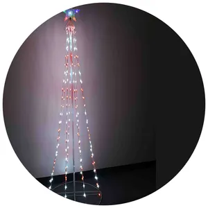 7Ft 284ct आरजीबी स्मार्ट एलईडी क्रिसमस परियोजना रोशनी शंकु पेड़ शॉपिंग मॉल क्रिसमस सजावट रोशनी 22 समारोह सीई/RoHS/उल सूचीबद्ध