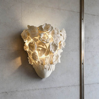 Applique Murale LED Florale Moderne, Luminaire Mural Artistique en Forme de Fleur, Blanc Chaud, Décoration de Luxe pour Intérieur, Salon, Applique Murale