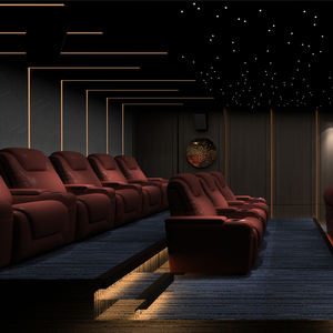 Индивидуальные современные сиденья для домашнего театра из натуральной кожи, Электрическое Кресло, кресло для кинотеатра, стулья со светодиодной подсветкой для медиа-зала - Product Image 5