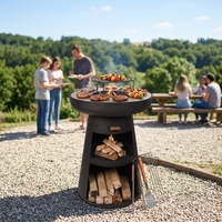 Barbecue extérieur à structure KD, brasero personnalisé avec pioche à feu – Vente chaude