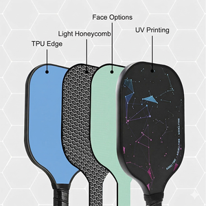 Raquette de pickleball en fibre de verre avec logo personnalisé, pagaies de pickleball en graphite, raquette de pickleball professionnelle en fibre de verre et carbone - Product Image 3