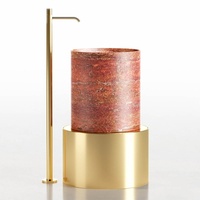 Bac à lavabo colonne en marbre naturel Stonekocc, design moderne, pour hôtels et salles de bain
