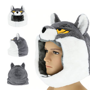 Gorro de Peluche Personalizado con Diseño de Lobo, Material TPE, Relleno de Espuma de Goma, Cálido y Acogedor para el Invierno, Unisex - Product Image 5
