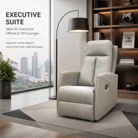 Fauteuil inclinable multifonctionnel moderne de luxe ergonomique avec cadre métallique extensible pour la maison familiale