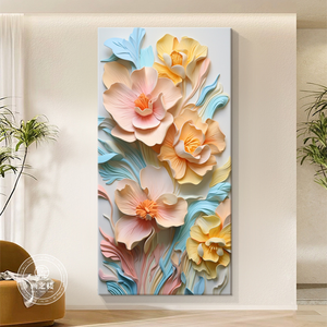 Top <strong>Deals</strong> 3D Texture Flower Canvas Print Artwork Abstract Floral Wall <strong>Art</strong> Crystal Porcelain Painting for Home Office Hotel Decor - Product Image 6