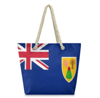 Sac fourre-tout avec drapeau des îles vierges des États-Unis, grande capacité, durable, imperméable, sac à bandoulière polyvalent pour le travail, les voyages, la plage