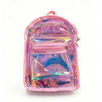 Sac à dos en gelée personnalisé avec logo, pour filles, décontracté, pratique, de rangement, rose, réfléchissant, de voyage, extérieur, léger, portable