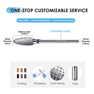 6.0 مللي متر لهب بت مانيكير أداة الحفر الكهربائية الملحقات إزالة هلام البولندية قاطعة المطحنة التنغستن كربيد مسمار لقمة ثقب - Product Image 2