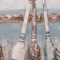 Peinture murale intérieure écologique Art déco sur toile, motif paysage marin, design unique, peinte à la main