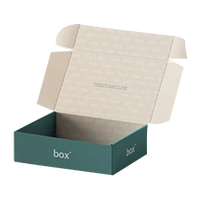 Boîte d'emballage en papier à plat avec logo personnalisé, en carton ondulé, découpée à la presse, pliable, en kraft, type avion