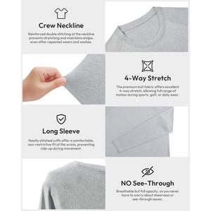 Camiseta Deportiva de Manga Larga para Hombre Baleenz, Secado Rápido, Absorbe la Humedad, Protección UV, para Correr - Product Image 2