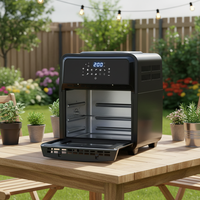 Friteuse à air numérique multifonction grande capacité avec accessoires, usage domestique, 1800W, contrôle numérique, protection contre la surchauffe