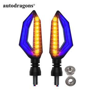 Feu clignotant de moto 6W 18SMD bicolore universel, étanche, à LED, pour moto, feu arrière - Product Image 3