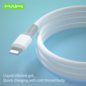 Câble <span class=keywords><strong>de</strong></span> données en silicone premium Maimi, charge rapide 30W, 1M, souple et durable, USB C vers C - Product Image 4