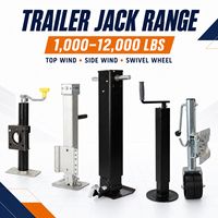 Cric de remorque robuste 12000 Lbs charge statique, tube carré, fixation supérieure et latérale, pour camping-car, bateau, remorque, équipement de stationnement, OEM ODM personnalisé