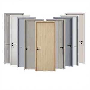 Puertas Minimalistas de MDF con Aislamiento Acústico para Oficina en Casa, Superficie Acabada, Apertura Manual - Product Image 1