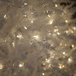 Pure PE Cypress Needle Flocked Pre-lit Christmas <b>Tree</b> | Snowy Elf Full PE Snow-Dusted Christmas <b>Tree</b> - Product Image 5