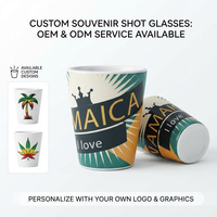 Jamaika Touristen-Souvenirs Zivilisation Schnapsglas Tequila Perfektes Strand-Design Schnapsglas für Strand-Souvenirs