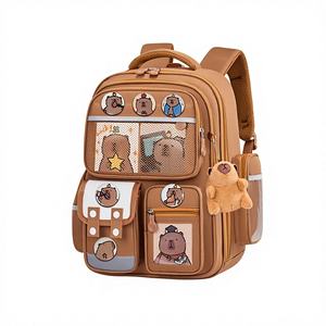 Mochila Escolar Kapibala Oxford Unisex para Estudiantes de Secundaria, Resistente a la Suciedad, Protección de Cremallera, Ultraligera, Curva, Linda - Product Image 1