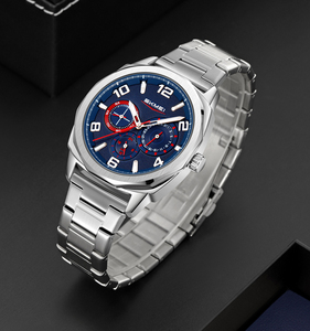 SKMEI 9350 Orologio al Quarzo di Lusso Sportivo con Cinturino in Acciaio Inossidabile Quadrante in Vetro Resistente all'Acqua 3BAR Nuovo Marchio di Moda Business - Product Image 1