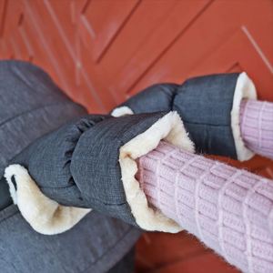 Mitaines pour poussette en peau de mouton, mitaines pour poussette, mitaines pour poussette, gants pour poussette, protection contre le froid - Product Image 3