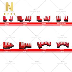 Tùy Chỉnh 1950S Retro Mỹ Diner Gian Hàng Chỗ Ngồi Đồ Nội Thất Bàn Ăn Và Ghế Đặt Cho Khách Sạn Trường Học Trung Tâm Mua Sắm - Product Image 3