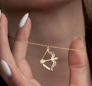 Vente chaude en acier inoxydable 316L arc flèche nom collier haute qualité pointe de flèche pendentif collier arme collier - Product Image 2