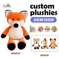 Peluche singe brodée personnalisée de haute qualité, super douce, rembourrage en coton PP, design forêt sauvage, animal en peluche de Noël