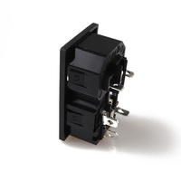 Enchufe combinado C14 + C13, 5 salidas de CA, fusible de toma de corriente a presión TUV CE KC para extensión de nailon de Material de cobre y latón certificado 10A