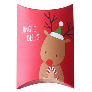 custom christmas small gift box for wig gift cosmetic folder cardboard pillow box