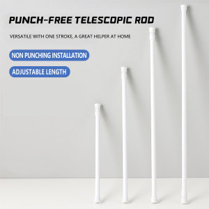 YIJIALE en stock <span class=keywords><strong>60</strong></span>-110cm tour de fer cintre blanc réglable Interlock tringle de rideau de douche - Product Image 2