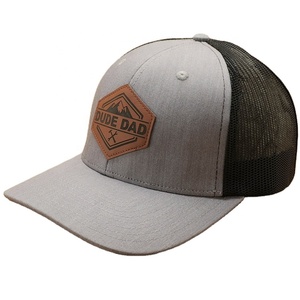 Casquette de baseball en maille Trucker Richardson 112 avec patch en cuir, logo personnalisé <span class=keywords><strong>yupoong</strong></span>, 6 panneaux, olive Russel - Product Image 1