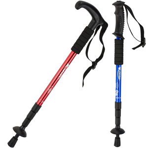 CW HKT001カスタムウォーキングスティックトレッキングポール伸縮式バトンアルミキャンプハイキングポールクラッチ杖 - Product Image 3