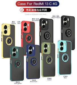 Étui de téléphone pour Xiaomi Redmi 13C <span class=keywords><strong>Poco</strong></span> C65 avec béquille rotative à 360 degrés, coque arrière en PC transparent givré - Product Image 6