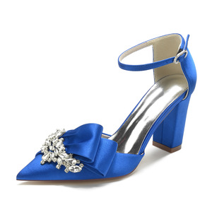 <span class=keywords><strong>Bride</strong></span> Haut Sexy Escarpins Mules Chunky Block High Women Heels pour le mariage - Product Image 5