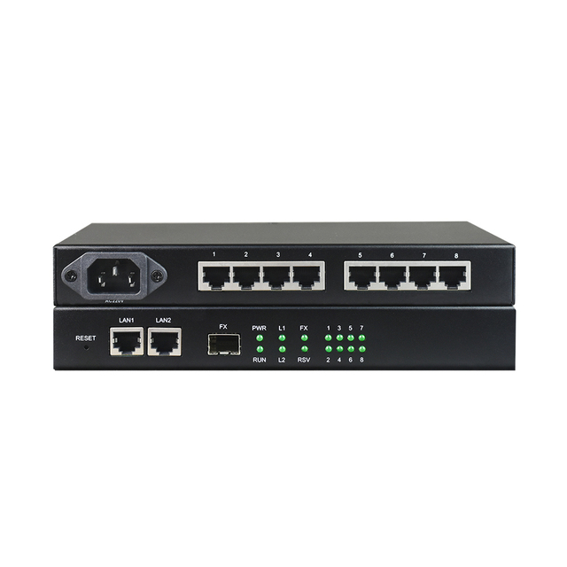 4 Channel Telephone FXO FXS TDM to Ethernet IP Converter