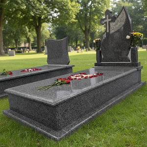 Conception Cimetière Croix Pierre Naturelle Granit Pierre Tombale Monument Pierre Tombale Mémorial Pierre Gravale Funerar - Product Image 1