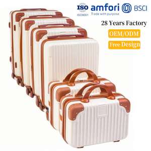 कस्टम 6 पीसी सामान सेट डिचेबल व्हील बड़ी क्षमता वाले सामान पर ले जाते हैं जो मेकअप केस के साथ सेट - Product Image 1