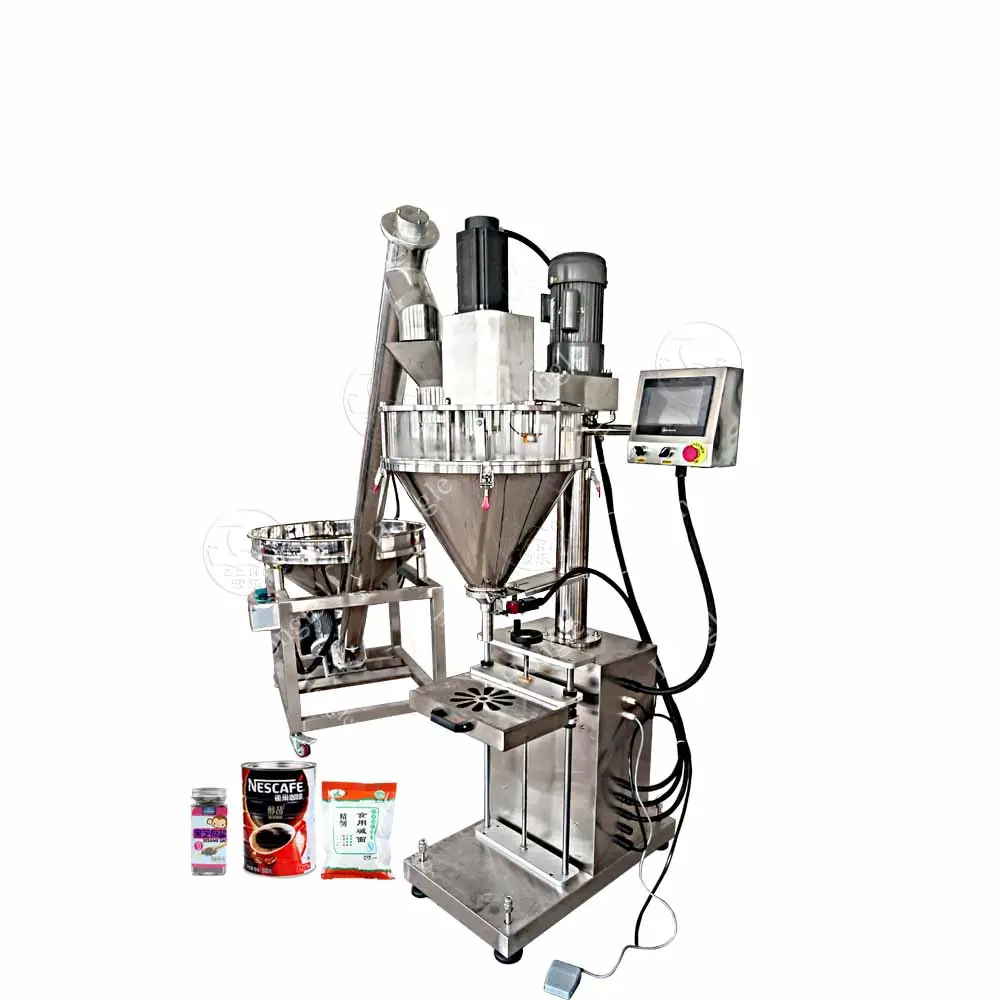 halbautomatische 10-500 g pulver-gewicht-füllverpackungsmaschine granulat pulver reinigungsmittel kaffee verpackung verschließmaschine
