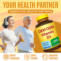Capsules de Vitamine D3 en vrac, Vitamine D en gélules molles, Marque privée pour le soutien immunitaire et osseux, OEM ODM, Vente en gros, Fournisseur certifié GMP